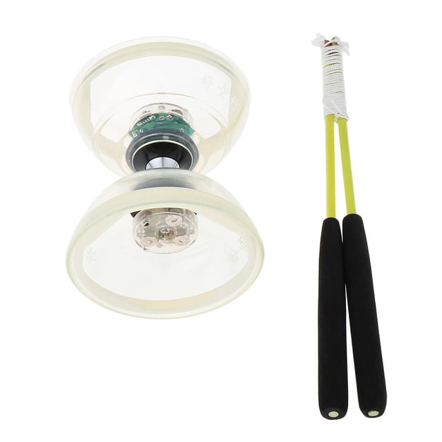 Diabolo de malabares Yotijar Triple Rodamiento 13cm Blanco