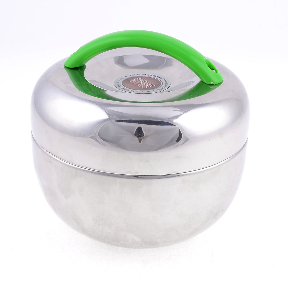 Unique Bargains 13.7cm Silver Tone Stainless Steel Dual Deck Food Dinner Container Box 800ml