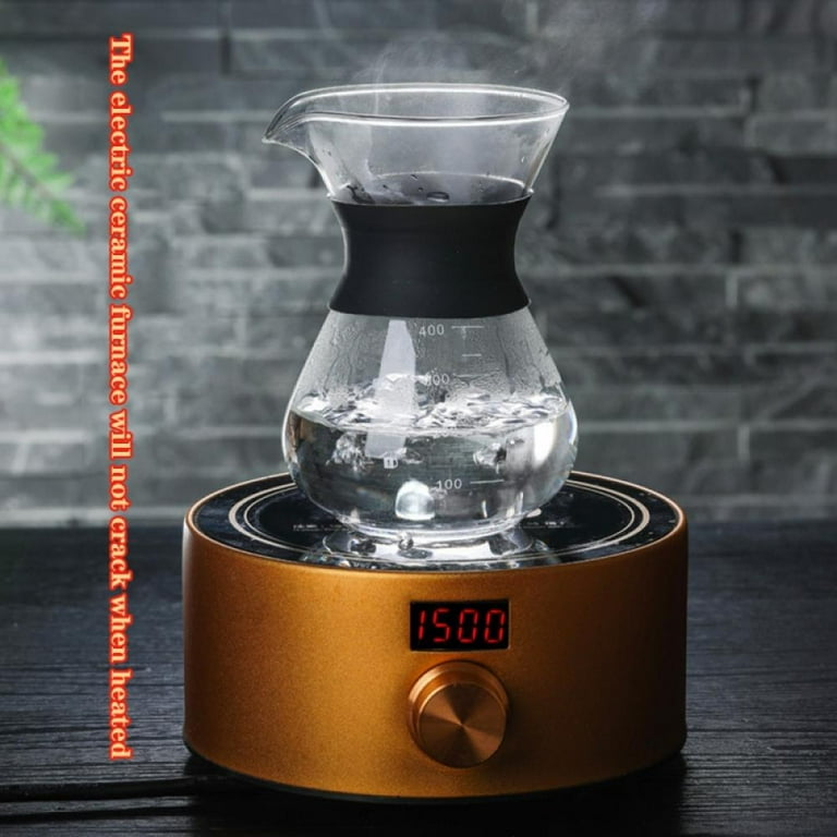 Pour Over Coffee Maker Set - 200ML Pour Over Coffee Dripper with Paperless  Reusable Stainless Steel Cone Filter, Glass Coffee Carafe with Protective