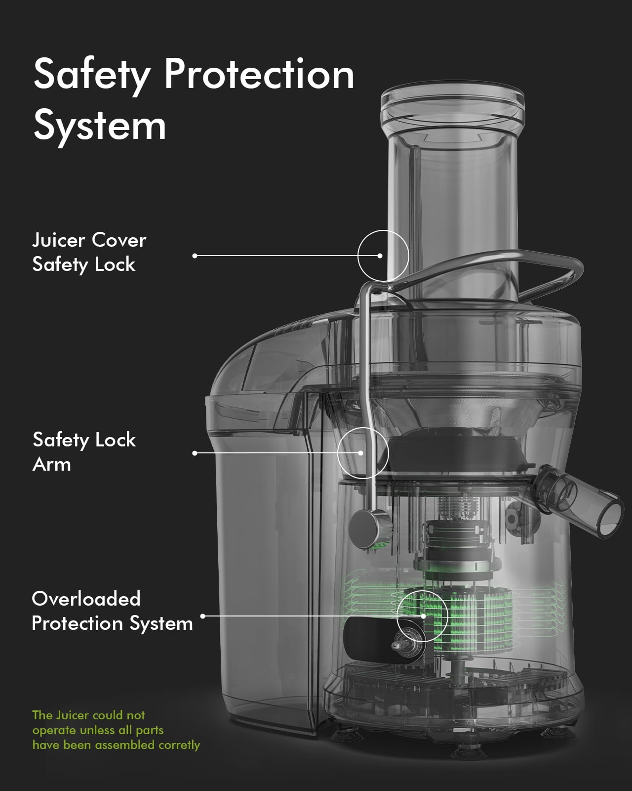 SiFENE Centrifugal Juicer Machine 1000W - Dual Speed, Easy Clean - Red