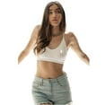 thumbnail image 2 of Women's Active Fitness Cut Out Back Removable Padded Yoga Venting Crop Top, 2 of 7