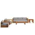 thumbnail image 2 of Modway Tahoe 5-Piece Acacia Wood Outdoor Patio Set in Natural Light Gray, 2 of 10