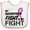 White and Pink, variant on Inktastic My Daughters Fight is my Fight- breast cancer awareness Boys or Girls Baby Bib