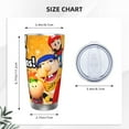 thumbnail image 4 of Lsque Sml Jeffy Pattern 20oz Car Cup with Lid and Straw, Insulated Coffee Cup with Straw Topper, Spill Proof Travel Coffee Mug, Stainless Steel Tumble, 4 of 8