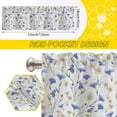 thumbnail image 2 of Curtain Valances for Windows,Purple CornFlowers and Herbs Semi Sheer Valance Curtains,Watercolor Wildflowers Leaves Window Valance Curtains,Rod Pocket Window Treatment for Kitchen Living Room 54"x18", 2 of 6