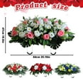 thumbnail image 3 of Clearance Artificial flowers under $30,Cemetery Flower Saddle Artificial Cemetery Flower Saddles For Large Artificial Cemetery Flower Cemetery Memorial Flowers For Outdoor Decoration, 3 of 9
