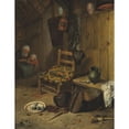 thumbnail image 2 of Adriaen van Ostade 15x18 Black Ornate Wood Framed Double Matted Museum Art Print Titled - A Kitchen Interior with a Mother and Child, 2 of 5