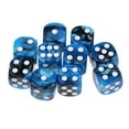 thumbnail image 2 of 2 x 10 dados D6 de seis punteados para accesorios de mazmorras y dragones azul negro Hugo Dados D6 de seis caras, 2 of 8
