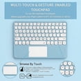 thumbnail image 3 of 360° Rotatable Touchpad Keyboard Case for iPad Air 11" M4/M3/M2 & iPad Air 5/4 10.9", Magnetic Clear Folio with Pencil Holder,Blue, 3 of 9