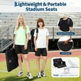 thumbnail image 5 of Stadium Seat with Back Support & Padded Cushion - Extra Wide Bleacher Chair with 6 Adjustable Angles, Anti-Slip Mat, Cup Holders & Large Pockets, 5 of 7
