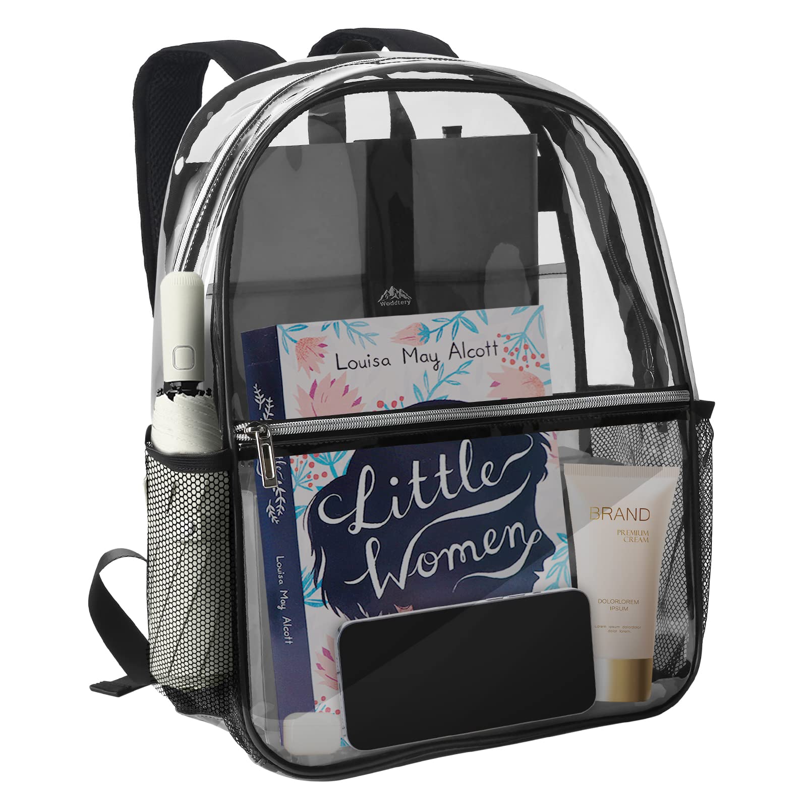 SANMADROLA Clear Backpack, Heavy Duty Backpack, PVC Transparent