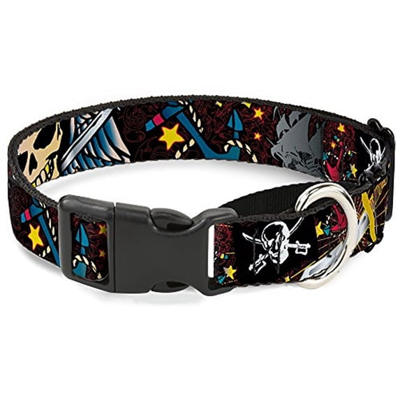 Buckle-Down "Dead Men Tell No Tales Black" Martingale Dog Collar