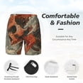 thumbnail image 3 of Kdxio Gigantic Skull In Clouds Print Mens Swim Shorts with Mesh Lining, Breathable and Quick-Drying, Adjustable Waist, Privacy Pocket-Medium, 3 of 6