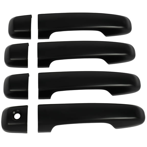 cciyu Black ABS Door Handle Cover Exterior Decoration for 2010-2022 for Toyota 4Runner, Door Handle Cover Car Accessories(4PCS)