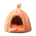 thumbnail image 3 of Cueva Cama para mascotas Tienda para perros Manta suave Gato Casa cálida para a Kitty Pequeño Mediano Naranja 48x50x40cm Yuyangstore peluche perros cama gato, 3 of 8