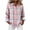 Pink #A, variant on AKOEE Button Up Plaid Shirts Women Linen Blend Long Sleeve Collared Blouses Dressy Casual Fall Spring Tops, Red L