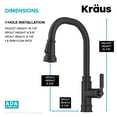 thumbnail image 5 of KRAUS Allyn Transitional Industrial Pull-Down Single Handle Kitchen Faucet in Matte Black, 5 of 7