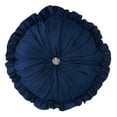 thumbnail image 5 of Nanshing Dessy 7-Piece Fringe Embroidered Microfiber Comforter Set with Bonus Pillows, Queen, Navy, 5 of 8