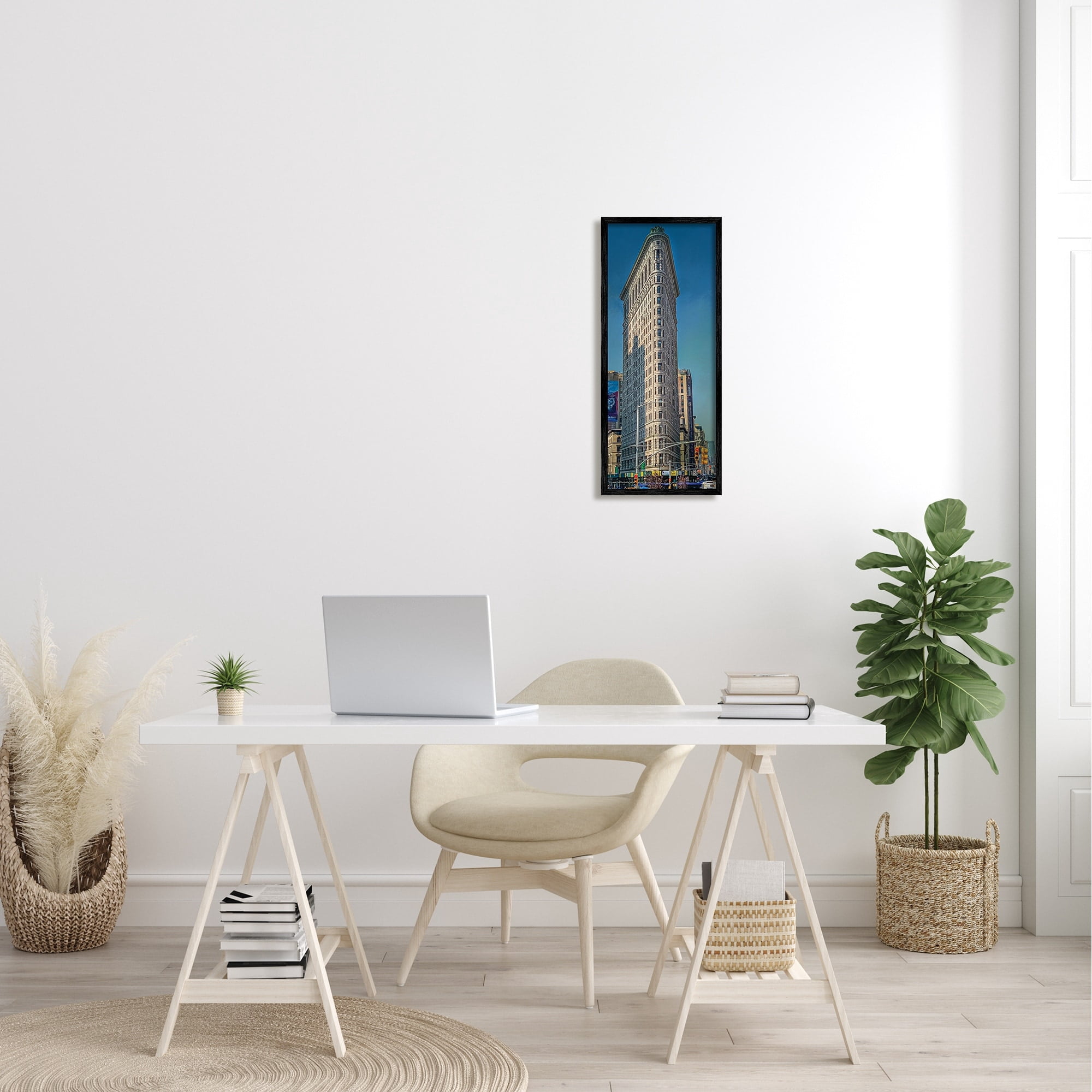 Stupell Industries Flatiron Fuller Building New York City Manhattan Neighborhood ,13 x 30, Design by Kathy Jennings