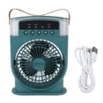 thumbnail image 1 of Ventilador humidificador portátil con función de alarma de temporizador Enfriador de aire recargable USB ajustable de 600 ml para la oficina en casa, 1 of 10