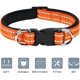 thumbnail image 3 of Collares reflectantes de nailon para perros, doble seguridad, ajustables con acolchado de neopreno suave, para cachorros pequeños y perros medianos y grandes (naranja-L), 3 of 4