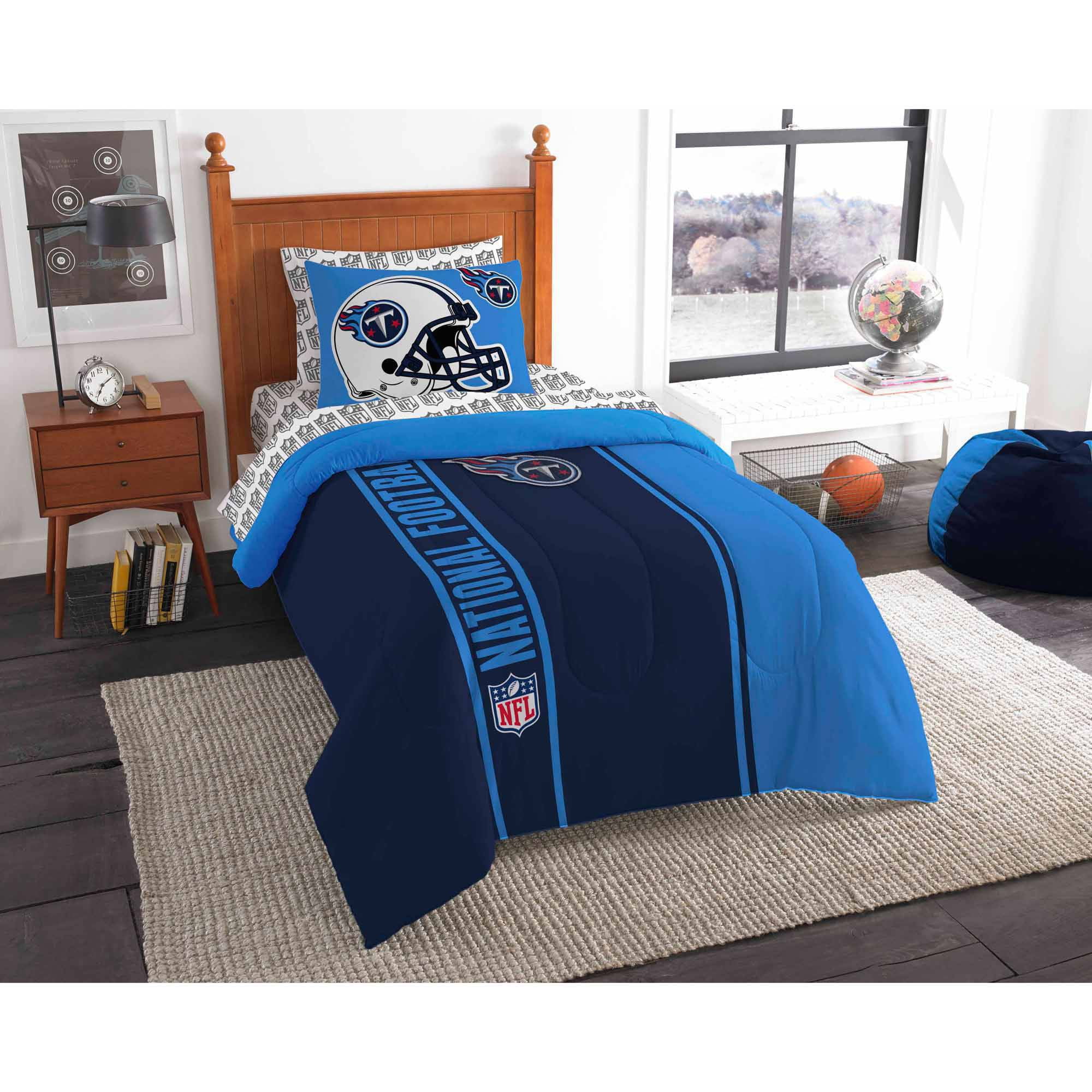 Nfl Tennessee Titans Soft And Cozy Bed In A Bag Complete Bedding Set Departments