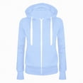 thumbnail image 4 of Godom Hoodies for Women 2025 Fall Zip Up Oversized Fleece Sweatshirt Fashion Jacket Winter Clothing, 4 of 4