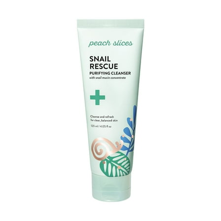 Peach Slices Snail Rescue Purifying Facial Cleanser, 4.05 fl oz