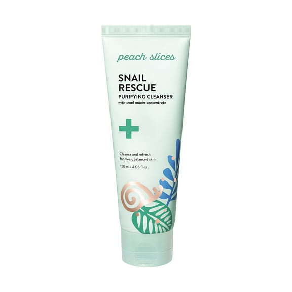 Peach Slices Snail Rescue Purifying Facial Cleanser, 4.05 fl oz