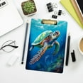 thumbnail image 7 of Acrylic Clipboards with Low Profile Clip, A4 Standard Size 9" x 12.5" File Holder for Writing Drawing, Clip Boards for Doctors Offices, Sea Turtle Gifts, 7 of 7