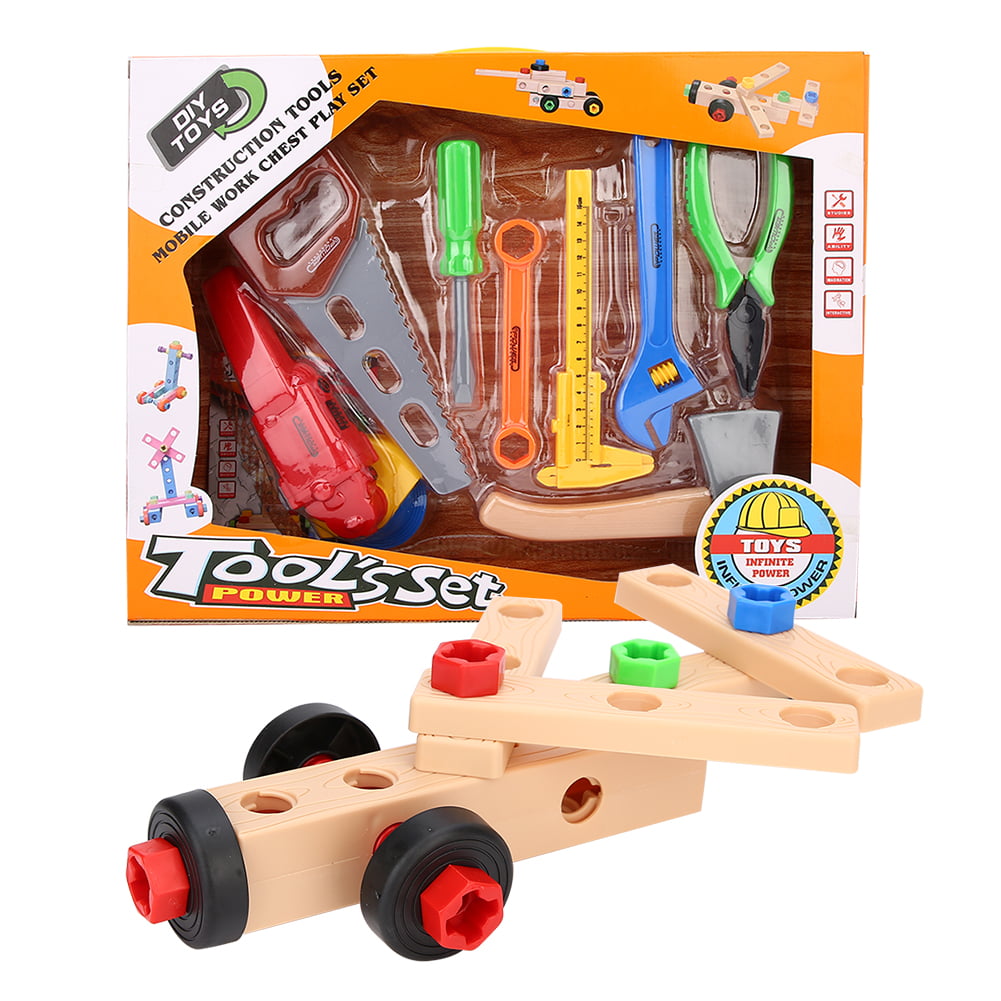 Kids Pretend Play Toys Set Construction Repair Work Tools Playset For Boys Gift 