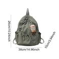 thumbnail image 3 of Mochila para Mujer Plisada Nailon Con Múltiples Bolsillos () Verde, 3 of 3