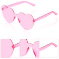 thumbnail image 3 of Gafas de Sol Fengek en Forma de Corazón Sin Montura Transparentes Rosa x30, 3 of 7