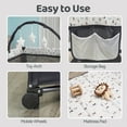 thumbnail image 3 of Pamo Babe Portable Playard,Sturdy Play Yard with Padded Mat and Toy Bar with Soft Toys for Newborn(Grey), 3 of 7