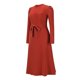 thumbnail image 4 of Vestido de corte A con vuelo para mujer con cinturón Vestido informal elegante para ir al trabajo Ygjytge Rojo T M para Mujer, 4 of 8