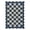 Dark Blue, variant on LUKU 3'x5' Scalloped Checkerboard Jute-Style Rug, Washable Low-Pile Polyester Carpet with TPE Non-Slip Backing for Indoor Covered Outdoor Use, Black and White