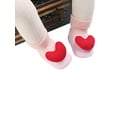 thumbnail image 6 of Seyurigaoka Infant Baby Girls Boys Winter Warm Flat Shoes,High-top Soft Sole Shoes with Heart Decor, 6 of 7