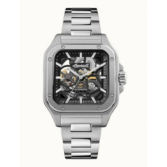Ingersoll The Ollie Stainless Steel Black Skeleton Dial Automatic I14501 Men's Watch