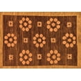 thumbnail image 1 of Ahgly Company Indoor Rectangle Abstract Orange Modern Area Rugs, 7' x 10', 1 of 4