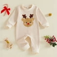 thumbnail image 6 of mgoYE Baby Boy Long Sleeve Christmas Outfit Embroidery Romper Onesie Newborn Infant Romper Clothes 12-18 Months, 6 of 9