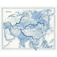 thumbnail image 2 of Vision Studio  18x15 Black Ornate Wood Framed with Double Matting Museum Art Print Titled - Asia in Shades of Blue, 2 of 4