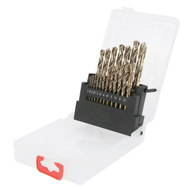 Juego De Brocas Helicoidales De 19 Piezas M35 Cobalt Contiene para Taladrado De Madera De Metal De Acero Inoxidable 1-10 Mm Alta Dureza Y Buena Resistencia Al Desgaste Tiene Una Larga Vida útil.