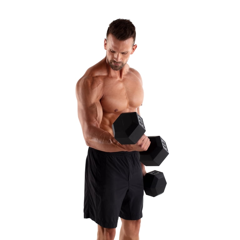 Weider, 40lb Rubber Hex Dumbbell, Single - Walmart.com