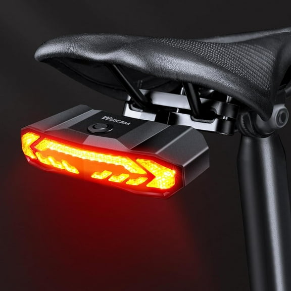 Smart Bike Tail Light with Turn Signals, Brake Light, Horn, and Alarm - Rechargeable Waterproof Bike Light for Night Riding