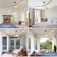 thumbnail image 4 of DingLiLighting 60" Ceiling Fans with Lights Remote Control, 3-Blade Wood Ceiling Fan with Lights Indoor Outdoor Ceiling Fan for Living Room,Farmhouse,Porch, Patios, 4 of 8