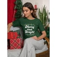 thumbnail image 2 of Merry And Bright Lights T-Shirt Women -Smartprints Designs, Female Medium, 2 of 4
