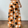 thumbnail image 5 of Trgacdwlo Halloween Pajama Pants Women Loose Fit Sleepwear Lounge Bottoms Ghost Graphic Spooky Fall Cozy Comfy Pj Bottoms for Women, 5 of 5