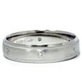 thumbnail image 2 of Pompeii Mens 14K White Gold Diamond Wedding Brushed Band Ring (G/H,SI), 2 of 5