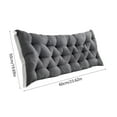 thumbnail image 3 of Bed Cushion Headboard Pillow Bed Cushion Back Support Headboard Pillow Soft Comfort Padding 24x20 Inch For Sofa Tatami Or Bedroom Dark Gray, 3 of 6
