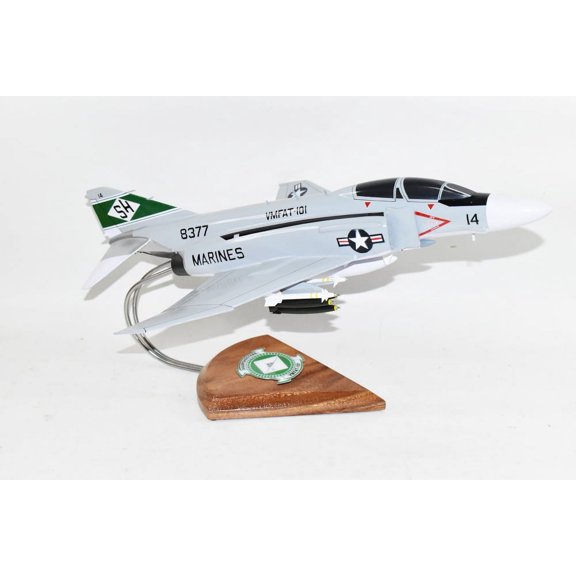 VMFAT-101 Sharpshooters F-4S Model, 1/42 (18") Scale, Mahogany, Marines, Fighter